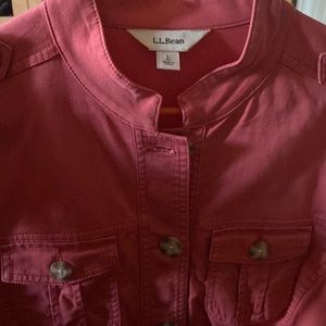 L.L Bean Pink button down jacket size L REG